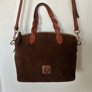 Dooney & Bourke brown suede leather purse. Used condition.